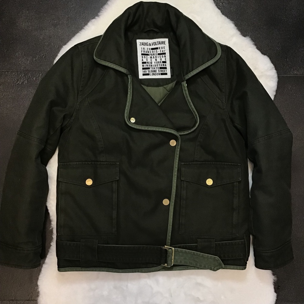 Zadig & Voltaire Kawa Padded Moto Jacket - Picture 11 of 16